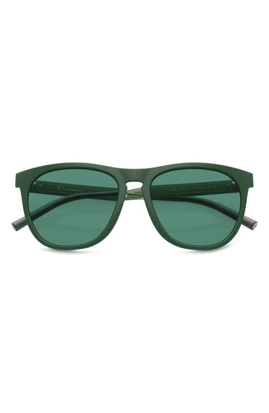 Shop Oliver Peoples X Roger Federer R-1 55mm Irregular Sunglasses In Matte Green