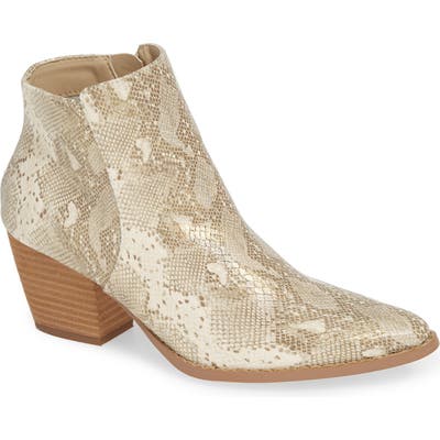 Coconuts By Matisse Astoria Block Heel Bootie- Metallic