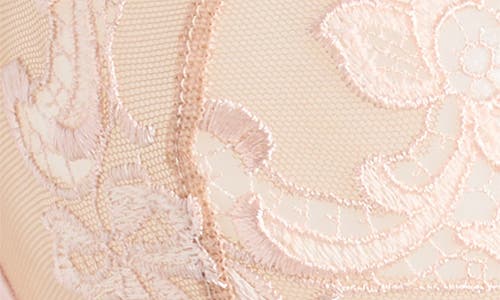 Simone Perele Saga Sheer Underwire Plunge Bra In Pink Coral