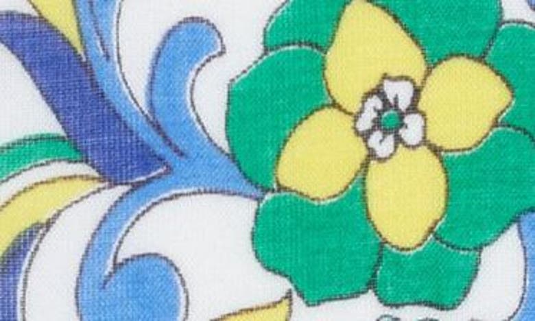 Shop Kate Spade Floral Scroll Oblong Scarf In Cream Multi