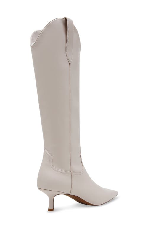 Steven New York Britt Western Pointed Toe Boot In Bone