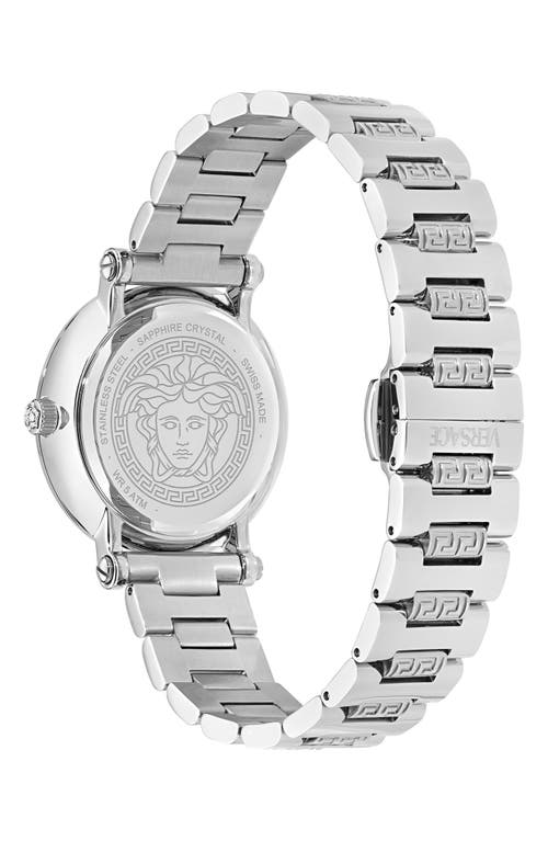 Shop Versace Greca Sphere Bracelet Watch, 35mm In Stainless Steel