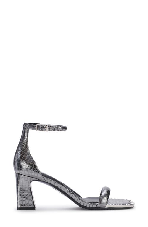 Shop Dkny Wenda Ankle Strap Sandal In Nickel