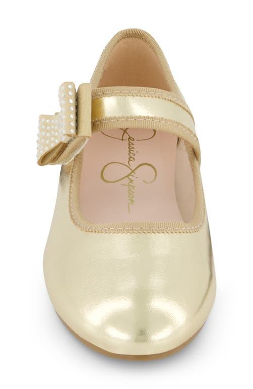 JESSICA SIMPSON JESSICA SIMPSON KIDS' AMY EMBELLISHED BOW MARY JANE FLAT