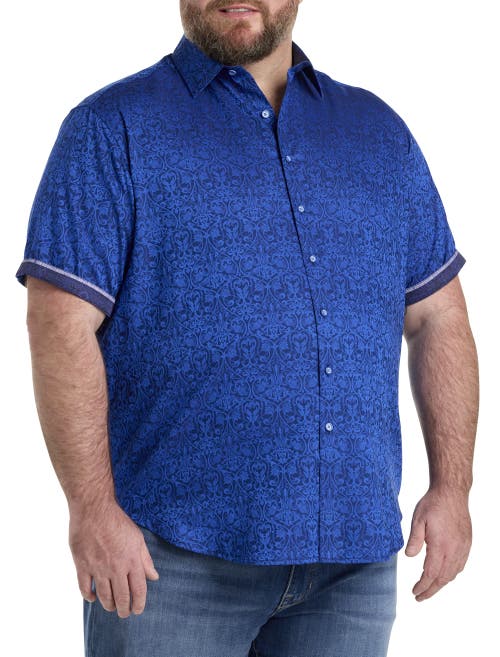 Shop Robert Graham Dxl Luther Sport Shirt In Navy