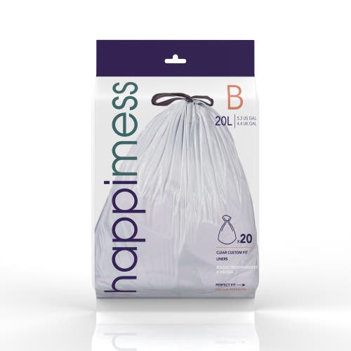 Happimess Drawstring Trash Can Liner In Translucent