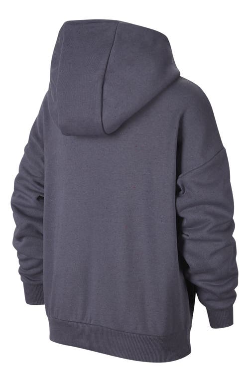 Shop Nike Kids' Icon Fleece Pullover Hoodie In Light Carbon/ashen Slate