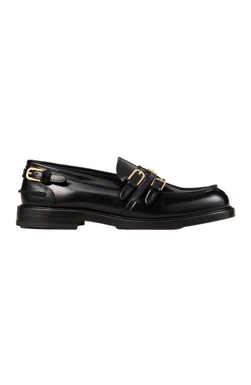 Shop Sandro Buckle Loafers In Black