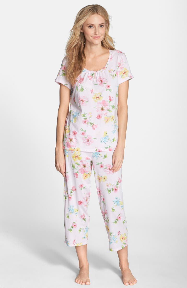 Lauren Ralph Lauren Floral Print Jersey Capri Pajamas | Nordstrom