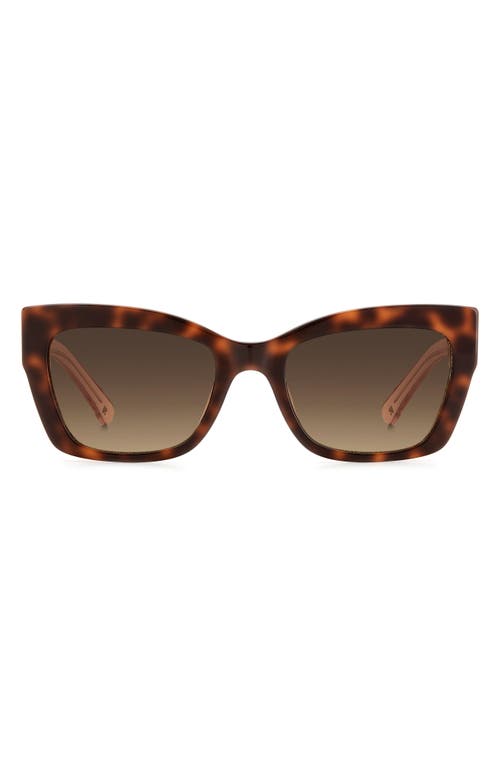 Kate Spade New York 53mm Valeria/s Cat Eye Sunglasses In Brown