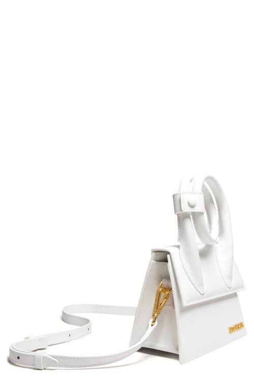 Jacquemus Le Chiquito Noeud Leather Crossbody Bag in 100 White at Nordstrom