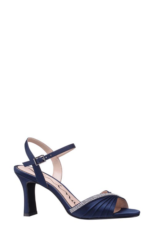 Nina Agnes Satin Sandal In New Navy