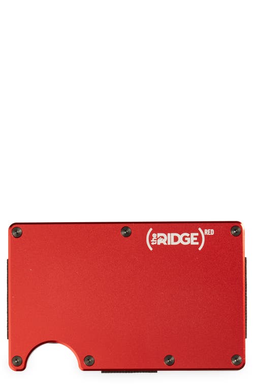 Metal Money Clip & Cash Strap Card Holder in Ridge Red