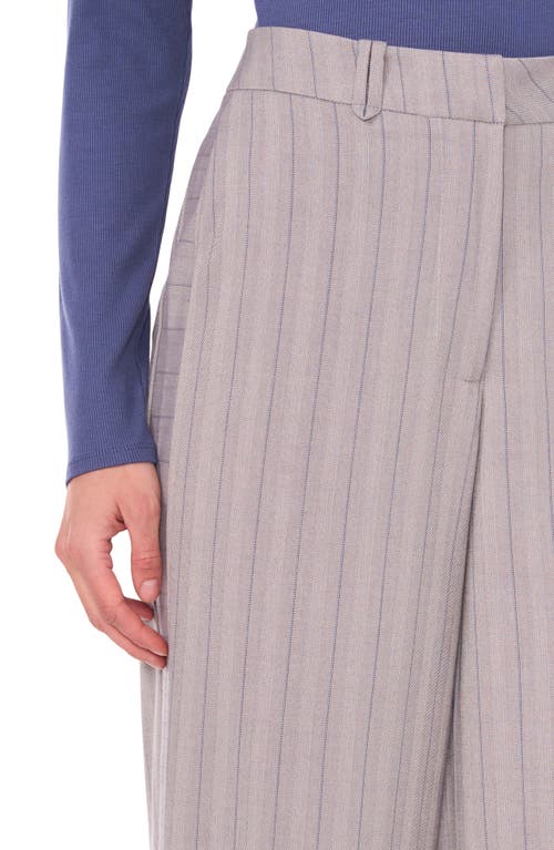 Shop Halogenr Halogen(r) Pinstripe Herringbone Wide Leg Pants In Flint Grey