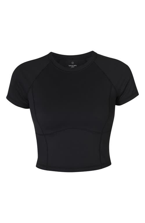 Shop Sweaty Betty All Day Active Crop T-shirt In Black