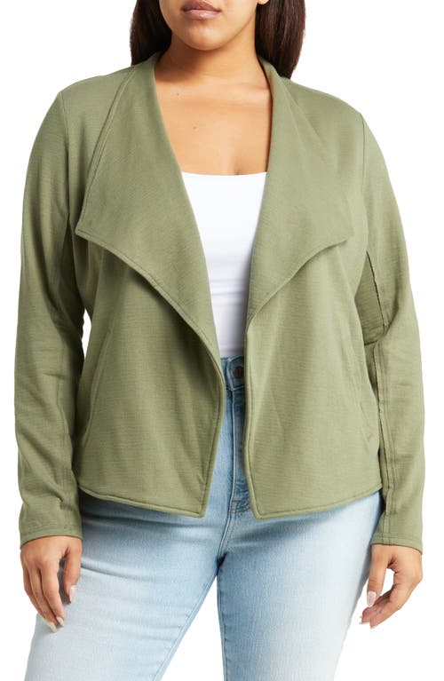 caslon(r) Drape Collar Knit Blazer in Green Sorrel