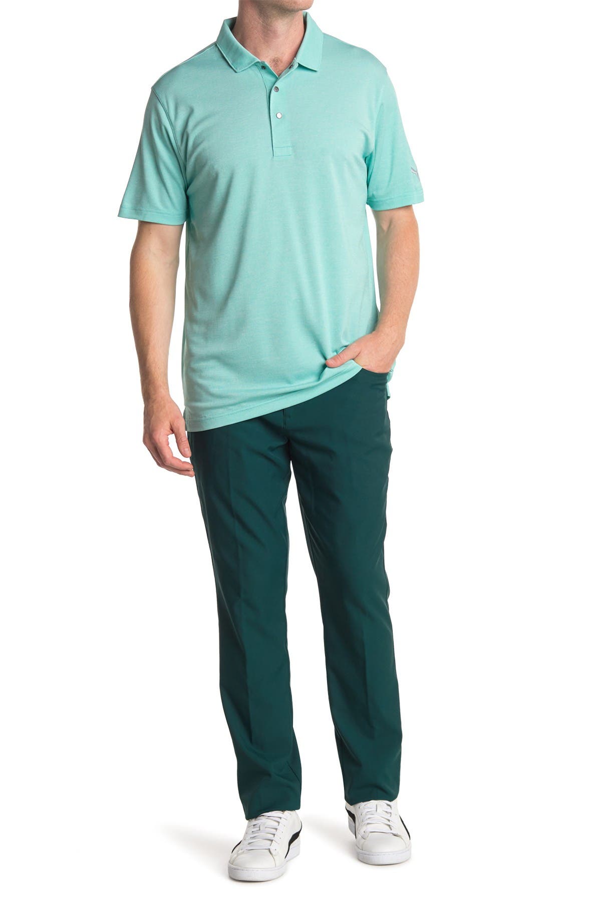 green golf pants