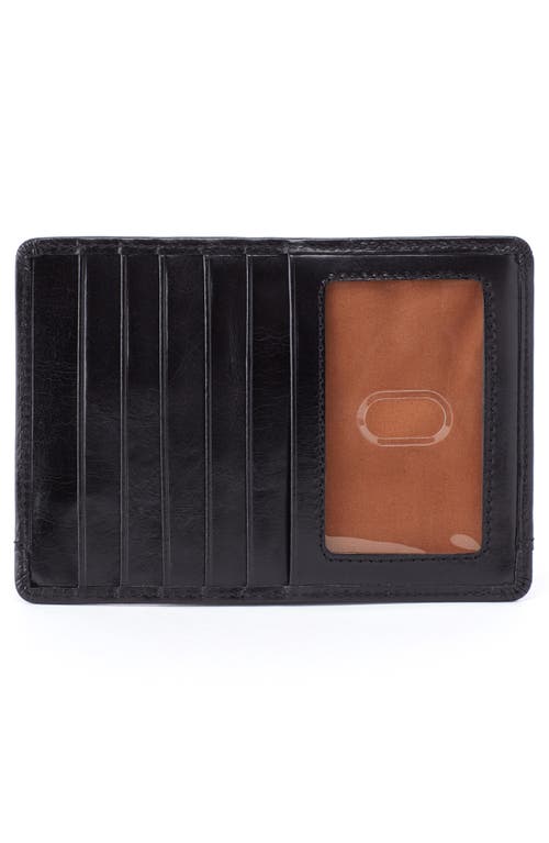 Shop Hobo Euro Slide Leather Credit Card Case In Black