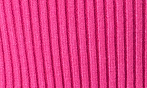 Shop Endless Rose Ribbed Bishop Sleeve Top In Fuchsia