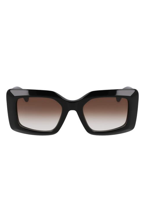 Lanvin 50mm Gradient Square Sunglasses in Black at Nordstrom