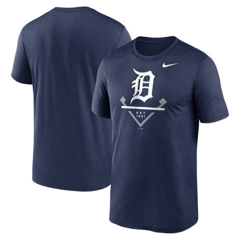 Men's Detroit Tigers Stitches Navy Button-Down Raglan Replica Jersey