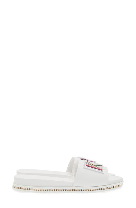 Shop Karl Lagerfeld Jaxine Slide Sandal In Bright White