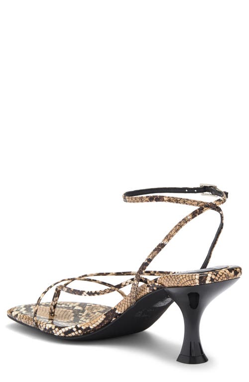 Jeffrey Campbell Fluxx Sandal In Beige Brown Snake