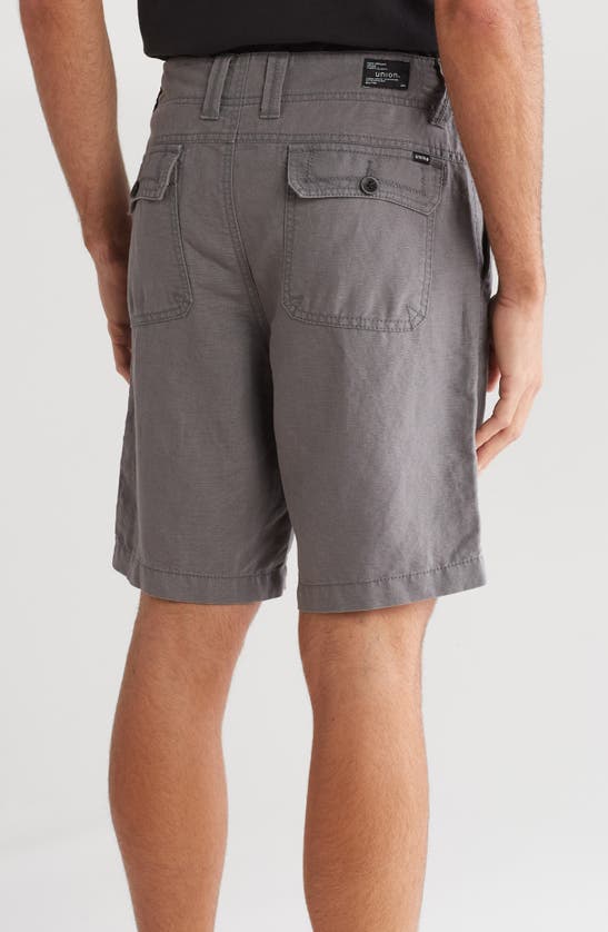 Shop Union Sahara Linen & Cotton Chino Shorts In Castlerock