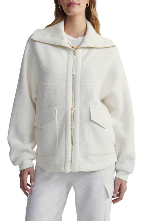 Shop Varley Eleanor High Pile Fleece Jacket In Egret