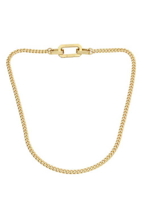 Shop Allsaints Hexagonal Pendant Collar Necklace In Gold