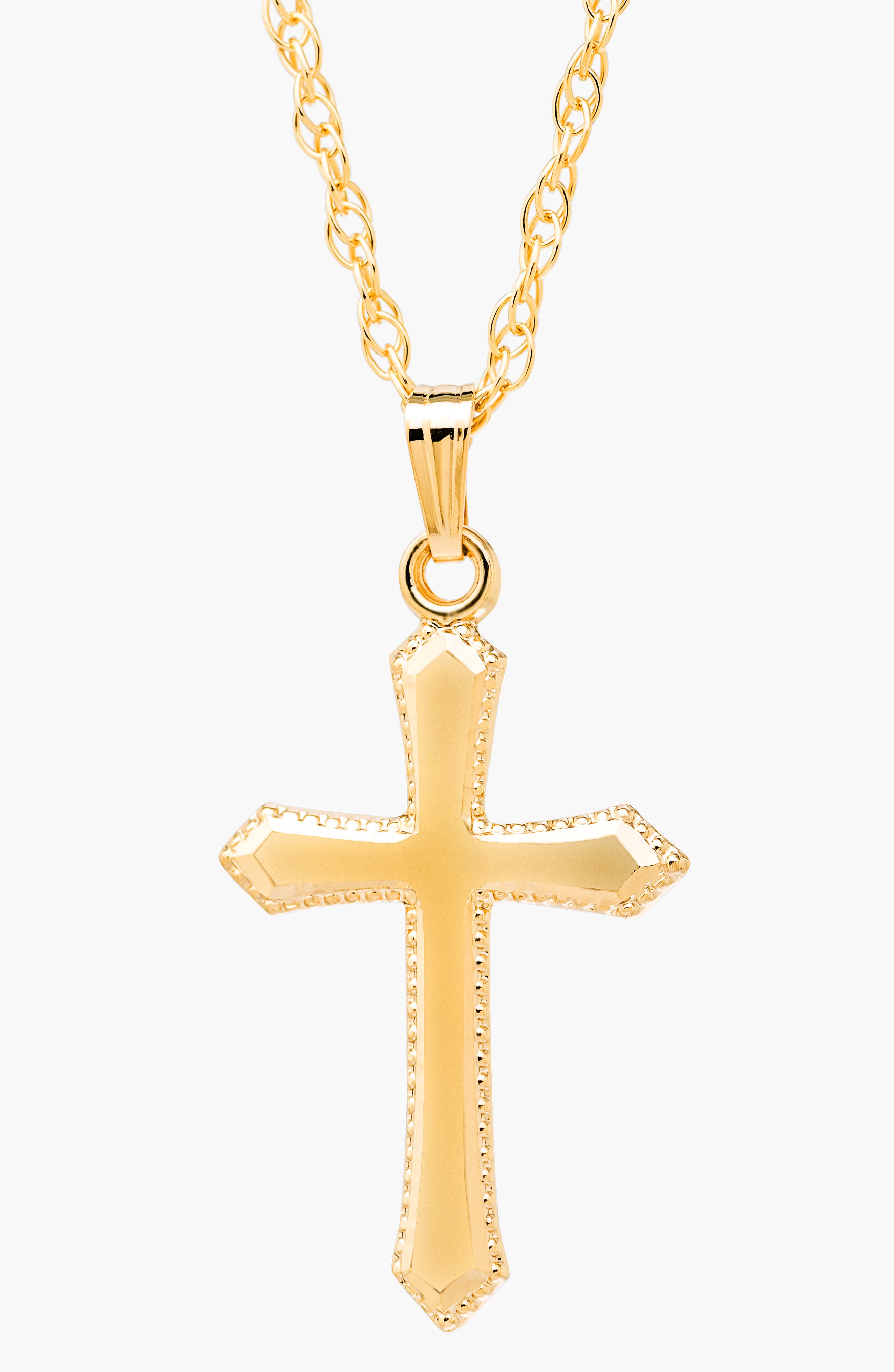 gold cross necklace nordstrom