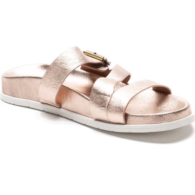 Blondo Selma Waterproof Slide Sandal- Metallic
