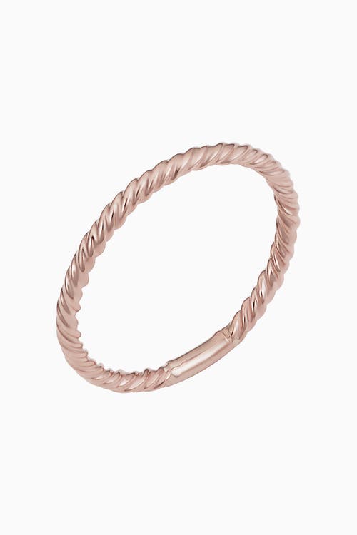 Oradina 14k Rose Gold Stackable Dawn Ring In Rose Gold