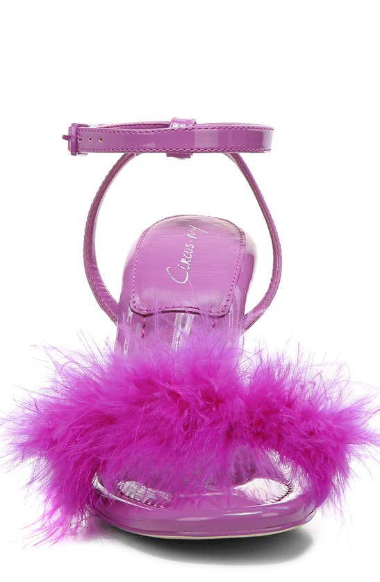 Circus Ny Brenna Feather Ankle Strap Sandal In Matrix Magenta