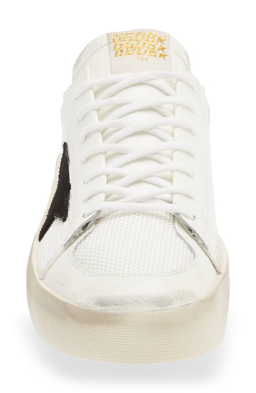 Shop Golden Goose Stardan Mixed Media Sneaker In White/black