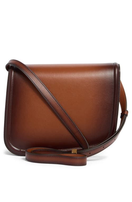 Shop Ferragamo Medium Fiamma Leather Crossbody Bag In New Cognac