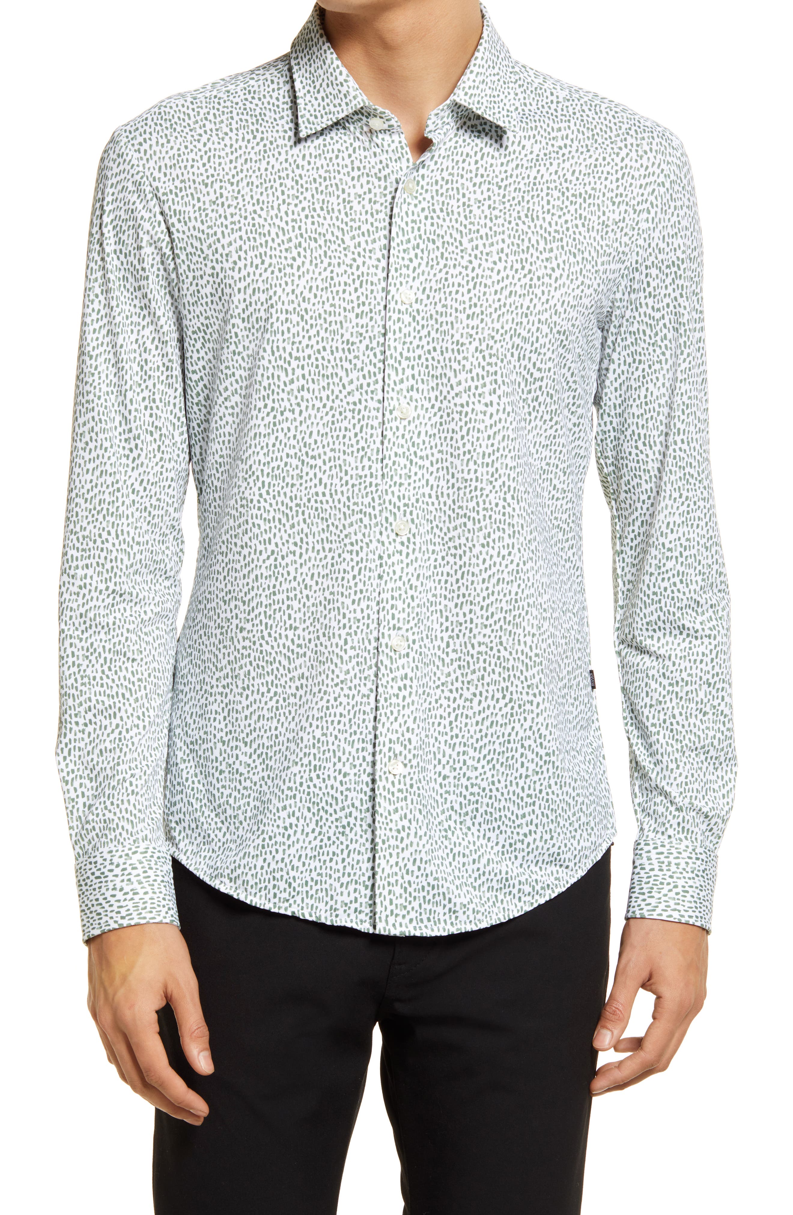 boss slim fit stretch shirt