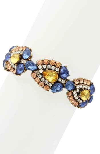 Olivia Welles Amara Crystal Bracelet In Blue