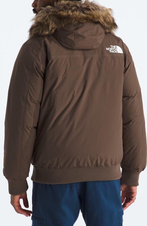 Shop The North Face Mcmurdo Water Repellent 600 Fill Power Down Parka With Faux Fur Trim In Smokey Brown