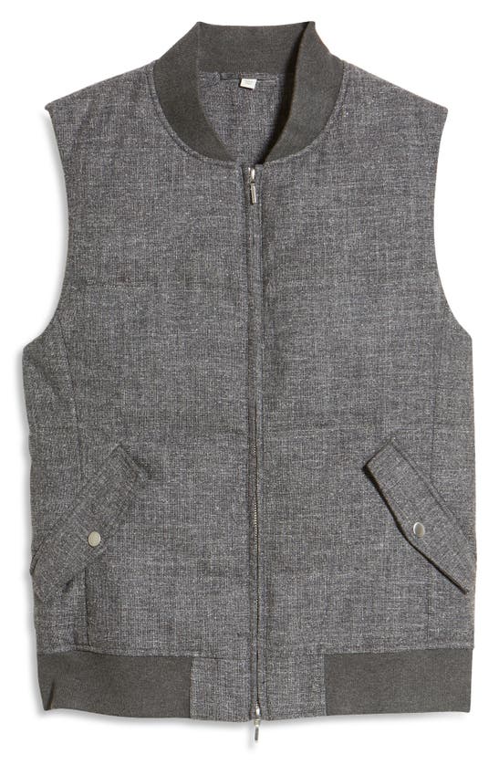 Suitsupply Padded Down Vest In Grey