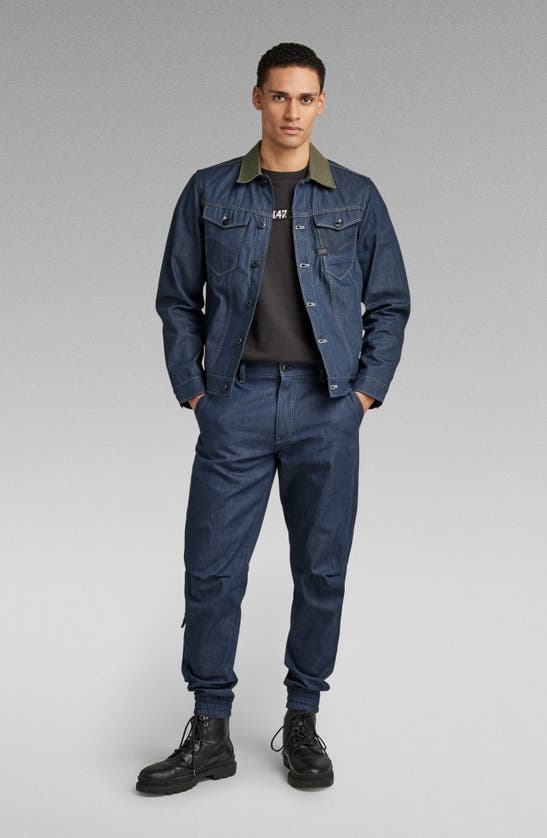 Shop G-star Arc 3d Cotton Denim Jacket In Raw Denim