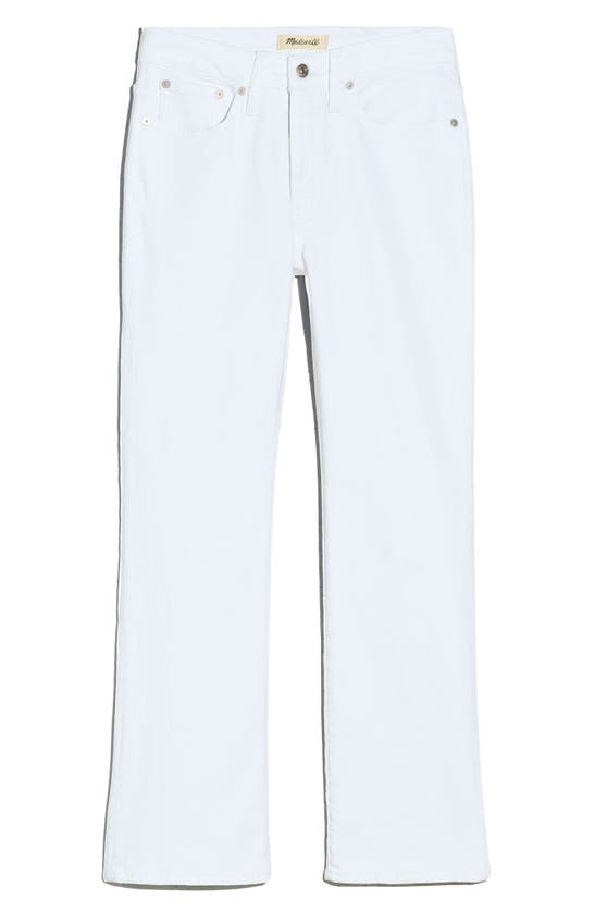 Madewell Kick Out Crop Flare Jeans In Pure White | ModeSens