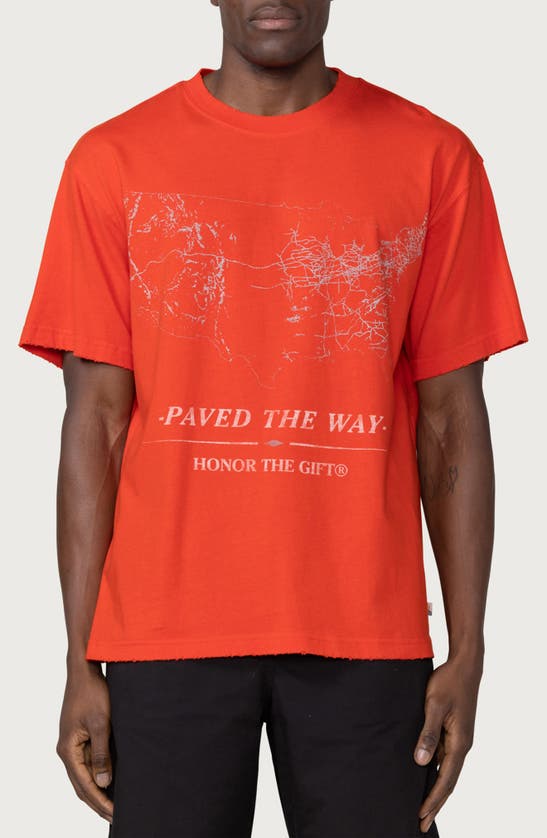 Shop Honor The Gift Oversize Pave The Way Graphic Tee In Orange
