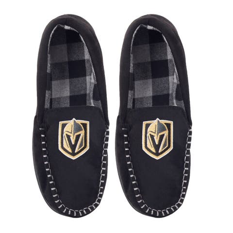 Men's FOCO Minnesota Vikings Team Logo Flannel Moccasin Slippers