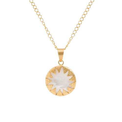 Shop Freya Rose Warrioress Medallion Necklace In Gold