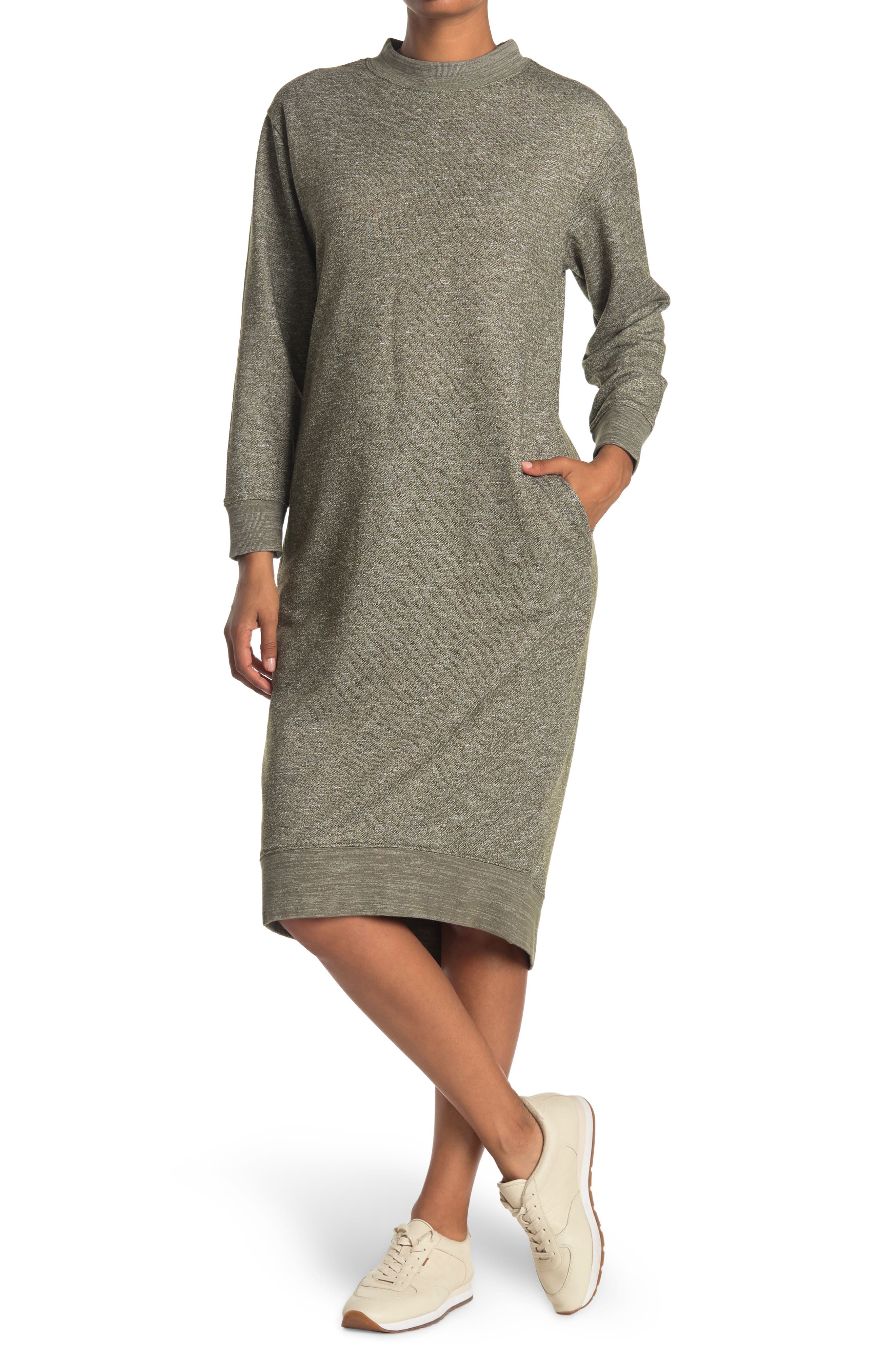 Stitchdrop Mock Neck Sweater Dress In 