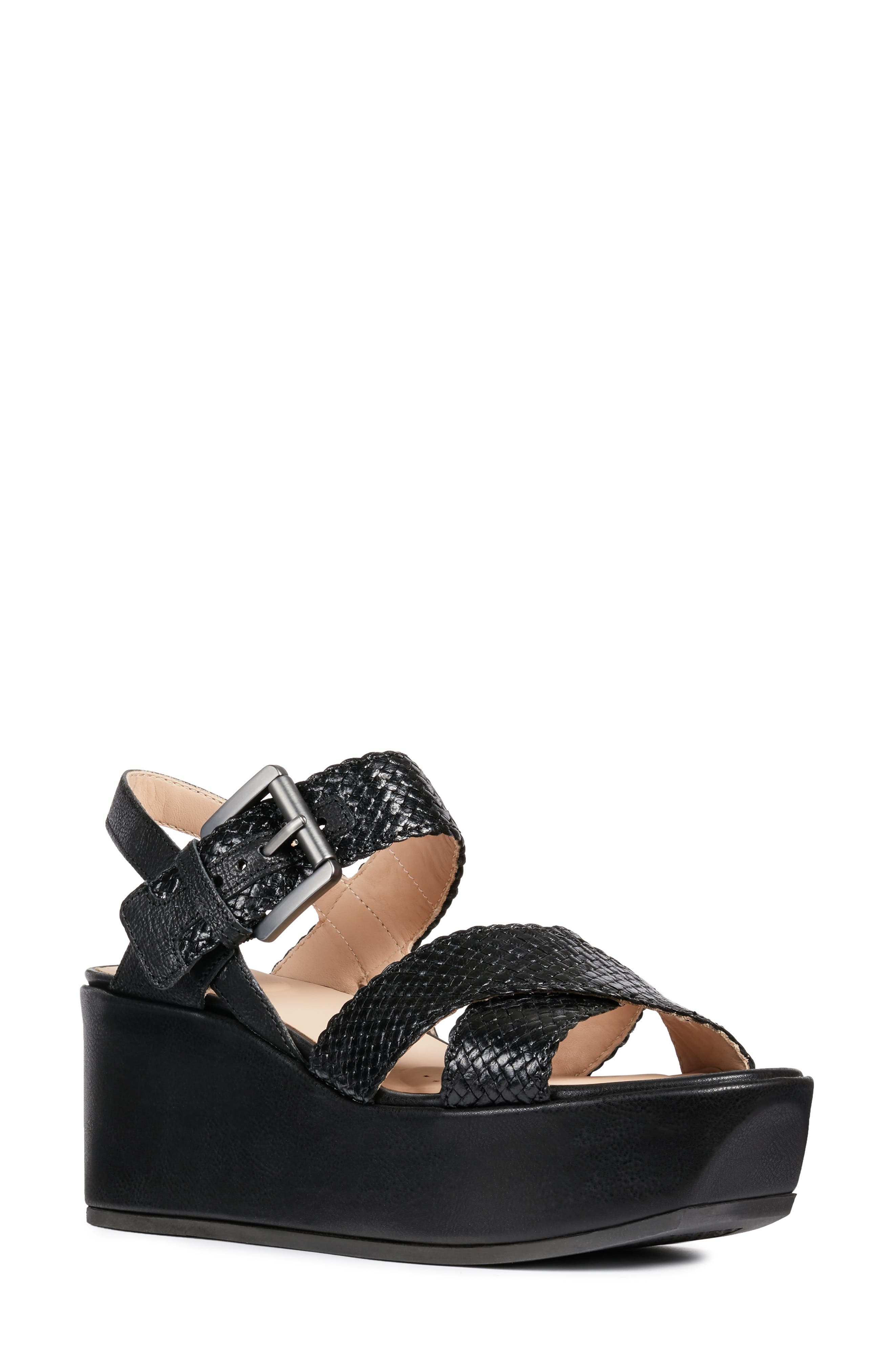 Geox Zerfie Platform Sandal - Black