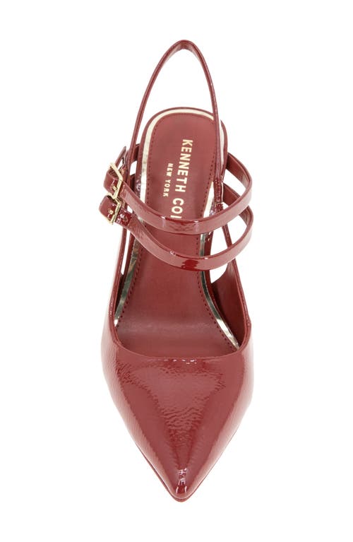 Kenneth Cole Raquel Pointed Toe Slingback Pump In Rio Red Patent