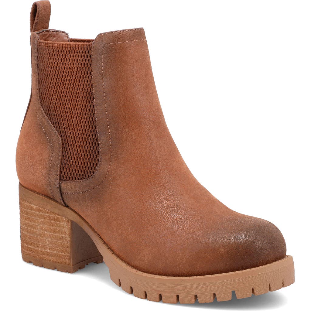 Shop Mia Jonna Lug Sole Chelsea Boot In Cognac