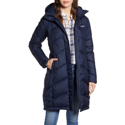 Patagonia Down With It Hooded Down Parka, Blue